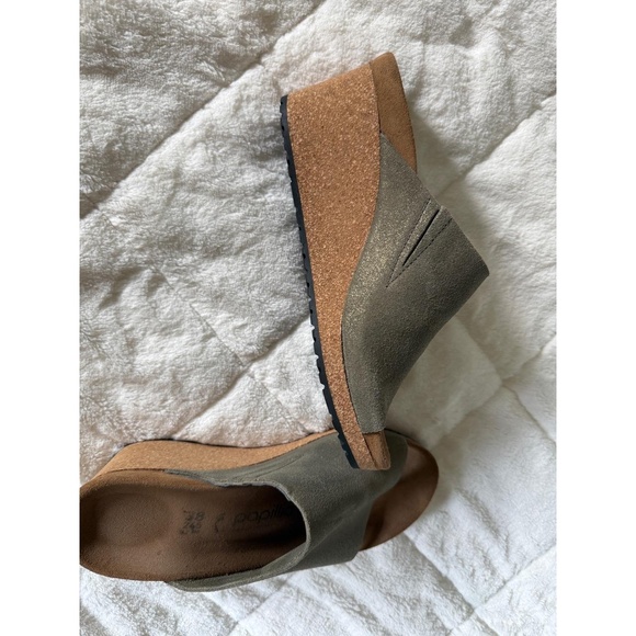 NWT Papillio Birkenstock Namica Wedge Slide Sandal Womens‎ 38 Metallic Gold - Picture 8 of 16